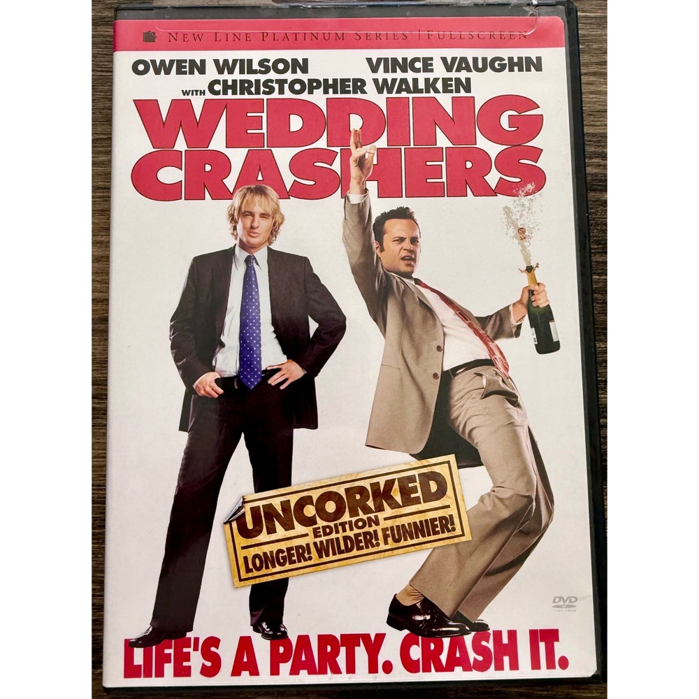 New Line Wedding Crashers DVD Excellent Uncorked Edition Fullscreen